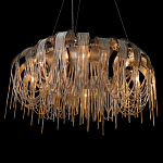 Люстра круглая подвесная с металлическими дугами и длинными цепочками 80 см Atlantis Chain варинант исполнения - 8 | Loft Concept в Омске