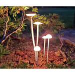 Уличный светильник с пятью матовыми плафонами в форме грибов на высоких изогнутых ножках Mushroom Shape варинант исполнения - 2 | Loft Concept в Омске