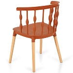 Пластиковый стул на ножках из массива бука Ferret Spiral Brown варинант исполнения - 8 | Loft Concept в Омске