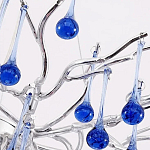 Люстра с синими стеклянными подвесками в форме капель FAIRYTREE Light варинант исполнения - 3 | Loft Concept в Омске