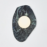 Бра с каменным основанием и плафоном из стекла Amazon Green Shaw Marble Lighting варинант исполнения - 2 | Loft Concept в Омске