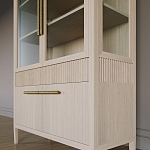 Витрина Primo со стеклянными фасадами и буфетом шпон Светлый дуб варинант исполнения - 6 | Loft Concept в Омске