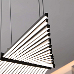 Люстра в виде распахнутых крыльев из тонких металлических планок Flight of Freedom варинант исполнения - 10 | Loft Concept в Омске