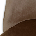 Барный стул со спинкой на 4-х деревянных ножках Коричневый Велюр Vendramin Chair  варинант исполнения - 3 | Loft Concept в Омске