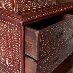 Буфет из массива тика инкрустированный костью Wooden Bone Inlay Mirror Cupboard варинант исполнения - 2 | Loft Concept в Омске