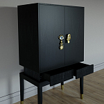 Кабинетный шкаф Elsa Dreams Black с 2-мя ящиками варинант исполнения - 2 | Loft Concept в Омске