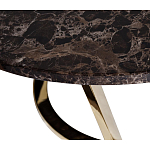 Стол журнальный коричневый на золотом основании Symphony of the Earth варинант исполнения - 1 | Loft Concept в Омске