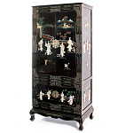 Шкаф черный в китайском стиле  Chinese Cabinet Black варинант исполнения - 4 | Loft Concept в Омске