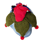 Подушка из джинсовой одежды и вязания Heart&Brain варинант исполнения - 1 | Loft Concept в Омске