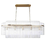 Люстра подвесная овальная со стеклянными трубками Nembus варинант исполнения - 1 | Loft Concept в Омске