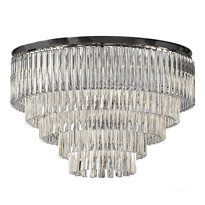 Люстра Odeon C3001–D80/5 Черный Прозрачное Стекло Дымчатый (Smoke) Янтарь (Amber) в Омске | Loft Concept 