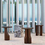 Приставной столик из массива дерева Walnut варинант исполнения - 12 | Loft Concept в Омске