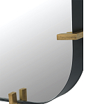 Зеркало настенное в черной металлической раме Mirror Cardinal варинант исполнения - 2 | Loft Concept в Омске