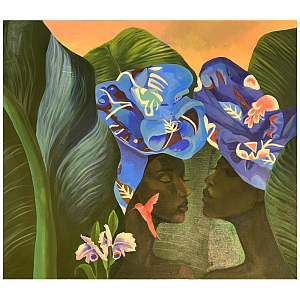 Картина Girls in tropical forest