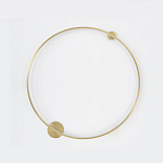 Бра светодиодное круглой формы с рамкой цвета латунь Ring Horizontal варинант исполнения - 1 | Loft Concept в Омске