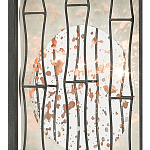 Бра с круглой зеркальной вставкой с эффектом ржавчины Stunning Radiance варинант исполнения - 1 | Loft Concept в Омске