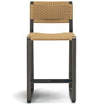 Дизайнерский стул с каркасом из металла с плетеными сиденьем и спинкой GREEN POINT Chair варинант исполнения - 16 | Loft Concept в Омске