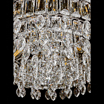 Круглая люстра с хрустальными подвесками на серебряном каркасе Gorgeous Crystal Light варинант исполнения - 7 | Loft Concept в Омске