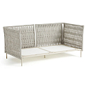 Диван садовый с плетеными ремешками и спинкой  Kleo варинант исполнения - 5 | Loft Concept в Омске