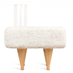 Керамический столик на деревянных ножках «Квадро» варинант исполнения - 4 | Loft Concept в Омске