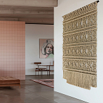 Панно на стену плетеное Макраме бежевый цвет  варинант исполнения - 4 | Loft Concept в Омске