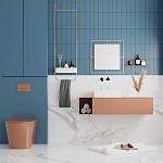 Настенное зеркало квадратной формы в металлической раме золотого цвета CORNER MIRROR GOLD варинант исполнения - 2 | Loft Concept в Омске