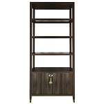 Стеллаж со стеклянными полками Elsa Dreams Walnut варинант исполнения - 7 | Loft Concept в Омске