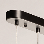 Люстра с 3-мя плафонами волнообразной формы цвета янтарь и 2-мя прозрачными шарообразными плафонами Lucid Rain  варинант исполнения - 10 | Loft Concept в Омске