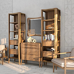 Комод из массива дуба с 3-мя ящиками Tasteful Furniture варинант исполнения - 3 | Loft Concept в Омске