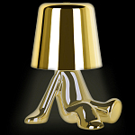 Настольная лампа фигурная золотого цвета с гладким абажуром Высота 17 см Sophia варинант исполнения - 3 | Loft Concept в Омске