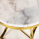 Кофейный столик на подстолье золотого цвета Noelle варинант исполнения - 4 | Loft Concept в Омске