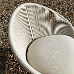 Дизайнерское уличное кресло с веревочной спинкой PETALO Armchair варинант исполнения - 4 | Loft Concept в Омске