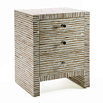 Тумбочка прикроватная Bogense Bone Inlay Bedside Beige варинант исполнения - 1 | Loft Concept в Омске