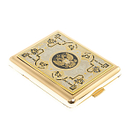 Портсигар на 20 сигарет с гравюрой Герба РФ в подарочной коробке Metal Cigarettes Cases варинант исполнения - 3 | Loft Concept в Омске