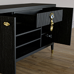 Комод-буфет Elsa Dreams Black с открытыми полками   варинант исполнения - 1 | Loft Concept в Омске