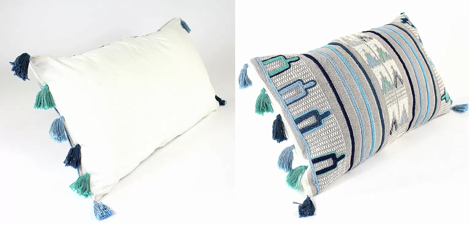 Чехол на подушку Blue Ikat Чехол на подушку Blue Ikat - Loft-Concept в Омске