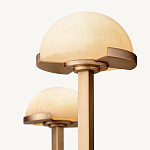 Люстрас 3-мя мраморными плафонами в форме купола Light Warm Light варинант исполнения - 4 | Loft Concept в Омске