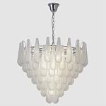 Люстра с подвесками из рифленного стекла в форме капель Textured Glass Chandelier варинант исполнения - 9 | Loft Concept в Омске