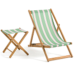 Шезлонг из акации и ткани Argentina варинант исполнения - 7 | Loft Concept в Омске