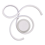 Бра белого цвета с изогнутыми световыми линиями и круглым основанием Luke Lampco Tracer Lamp варинант исполнения - 1 | Loft Concept в Омске