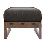 Банкетка Duncan винтажная черная кожа варинант исполнения - 2 | Loft Concept в Омске