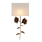 Бра с  каркасом в виде цветков розы и тканевым абажуром Flowers and Fox Roses варинант исполнения - 1 | Loft Concept в Омске
