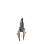 Подвесной светильник с черной металлической основой и рельефным плафоном Glass Pod варинант исполнения - 1 | Loft Concept в Омске