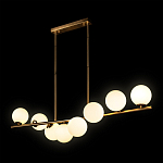 Люстра на штанге с 8-ю белыми шарообразными плафонами Bubble Chandelier варинант исполнения - 3 | Loft Concept в Омске