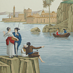 Обои ручная роспись Views of Italy Aurore варинант исполнения - 2 | Loft Concept в Омске