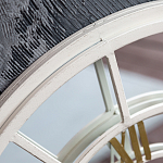 Зеркало настенное в белой металлической раме в виде часов Mirror Tower Clock варинант исполнения - 2 | Loft Concept в Омске