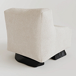 Кресло Cannes с мягкой обивкой букле молочного цвета  варинант исполнения - 3 | Loft Concept в Омске