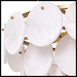 Люстра четырехъярусная с подвесками в форме дисков Cryptocrystalline Stone варинант исполнения - 2 | Loft Concept в Омске