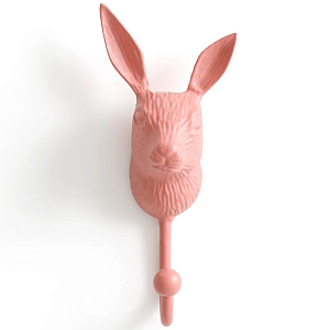 Настенный крючок в виде зайца Hare Wall Hook Pink