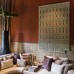 Панно на стену плетеное Макраме бежевый цвет  варинант исполнения - 9 | Loft Concept в Омске